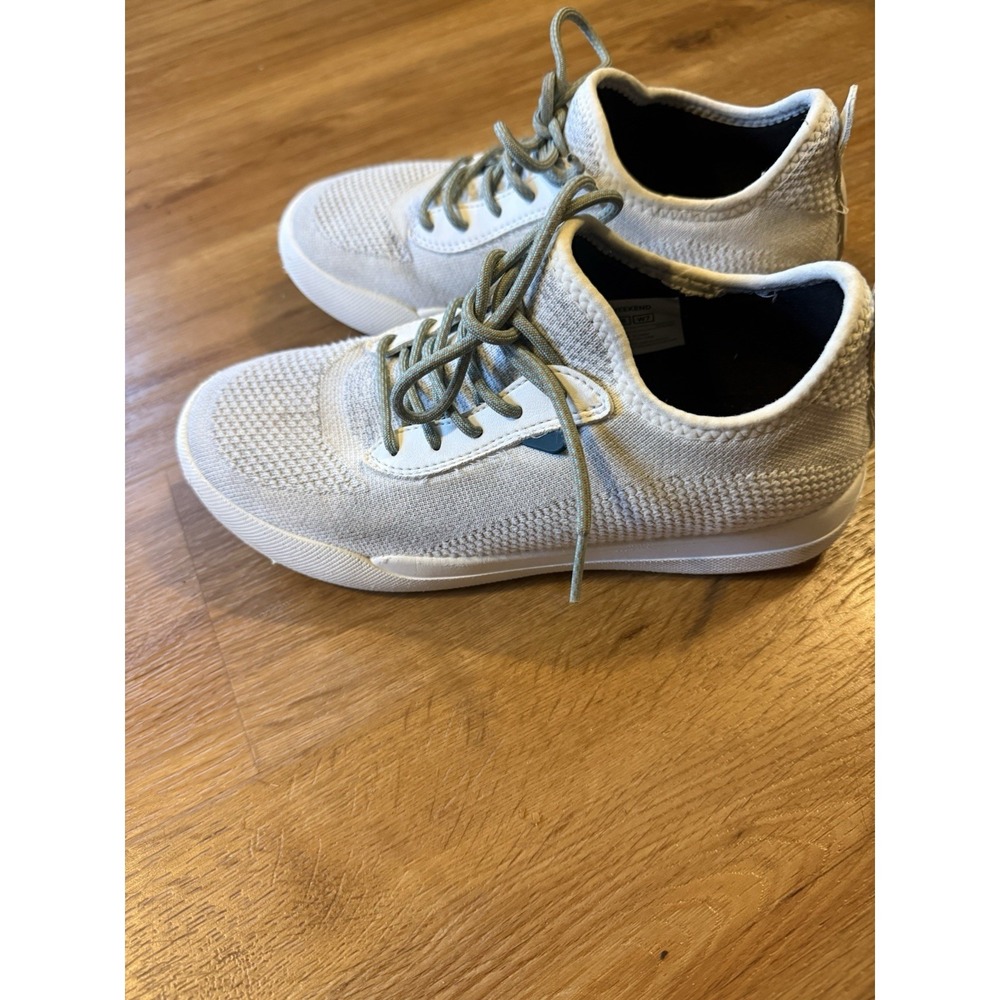 Vessi Weekend Sneakers Womens  7 Mens 6 Gray Waterproof Knit Lace Up Casual Shoe